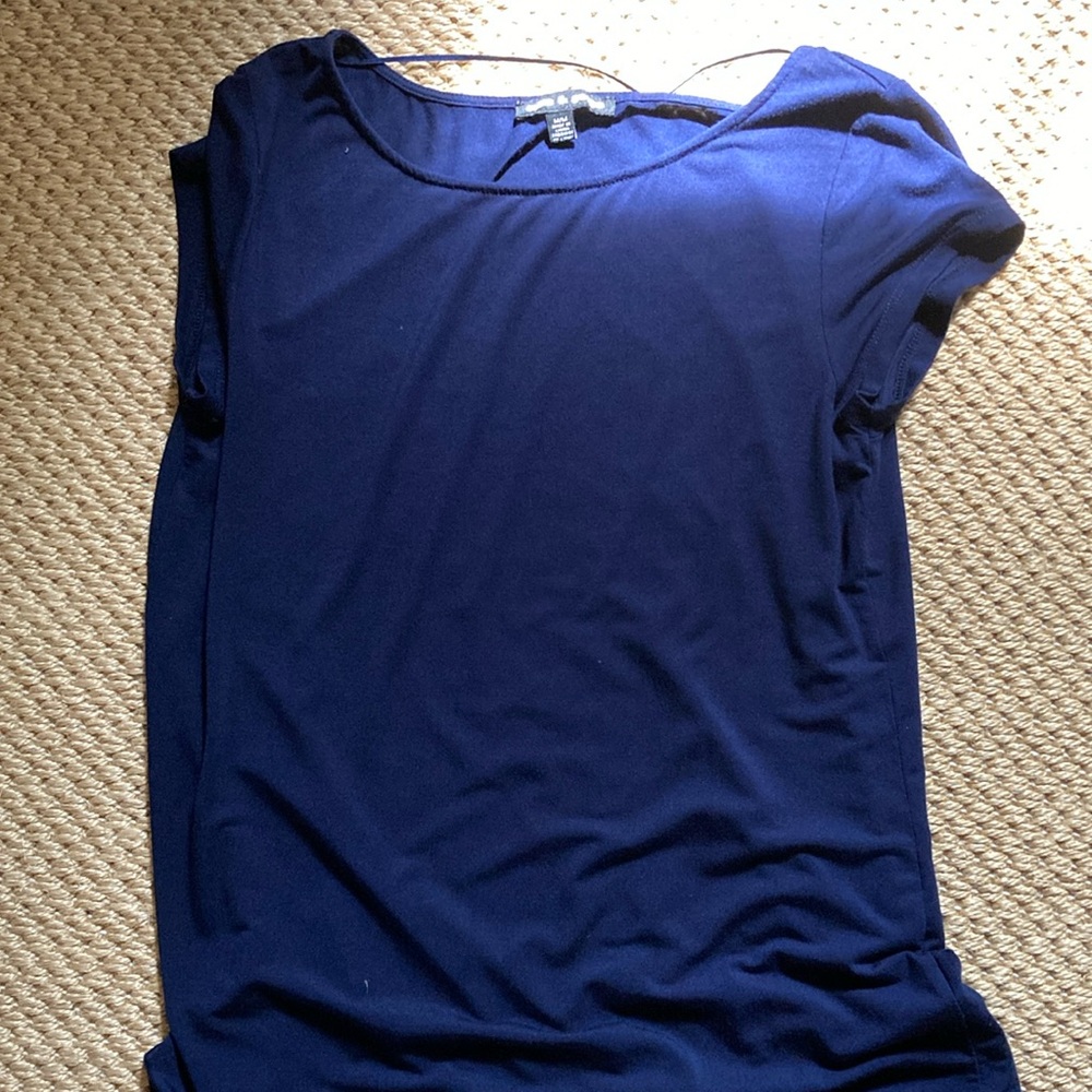 Cable & Gauge Deep Blue Short Sleeve Top